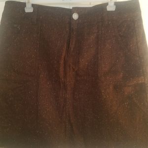 Wool blend a-line skirt